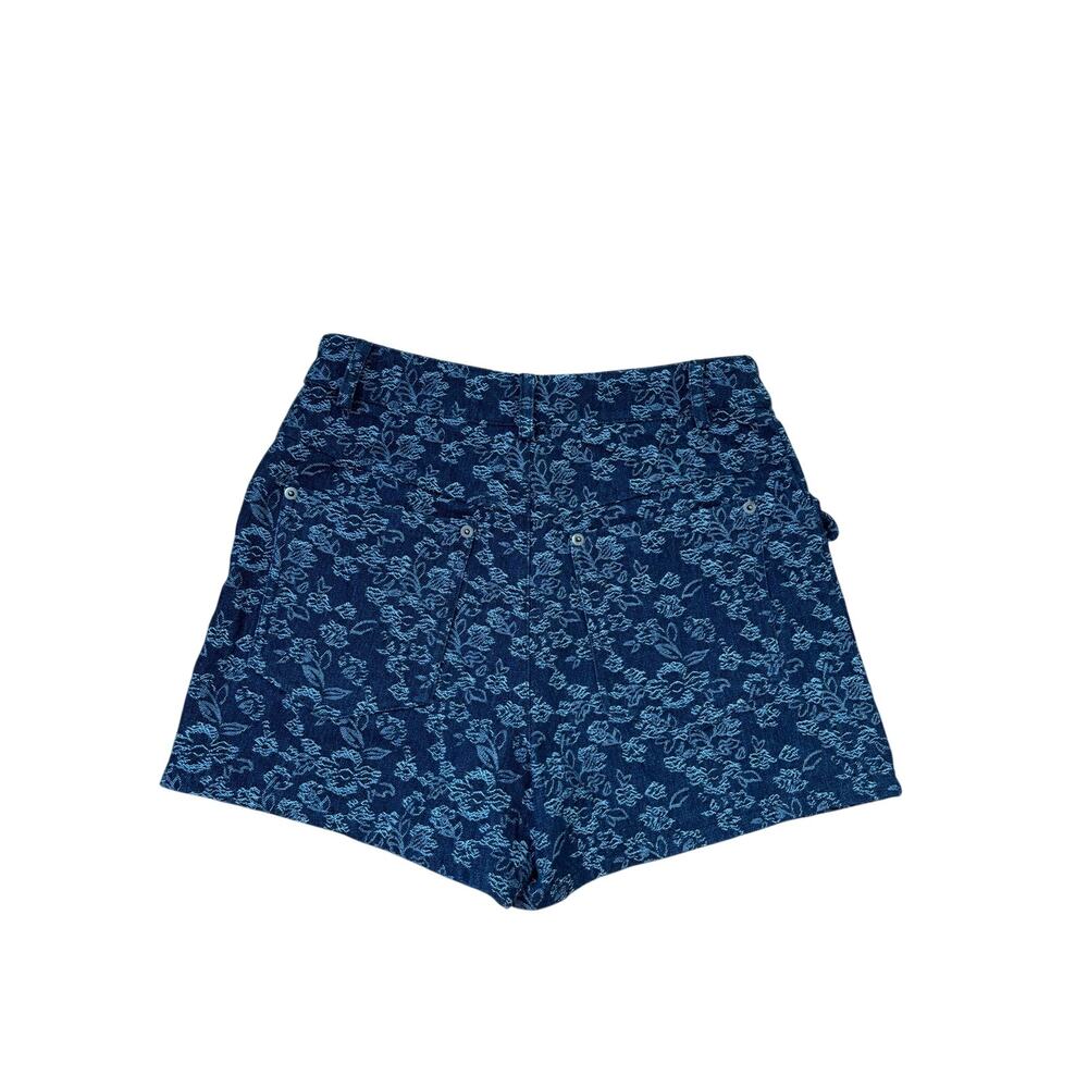 Urban Outfitters Floral Denim Shorts Women Size 26 High Rise Blue Jacquard - Picture 4 of 8